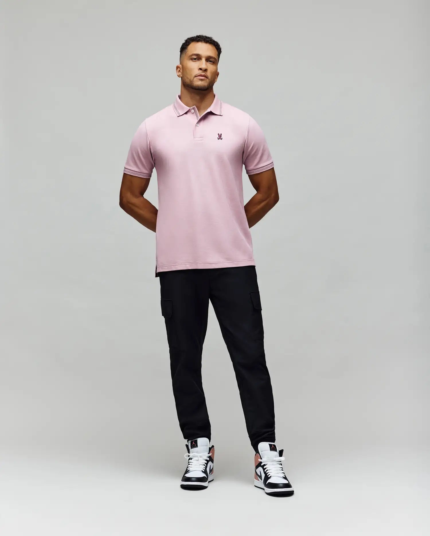 Men's Hart Pique Polo Shirt in Pink | Psycho Bunny