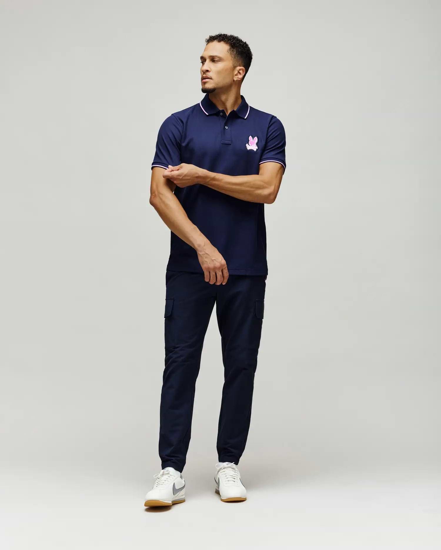 Men's Zal Pique Polo in Blue | Psycho Bunny