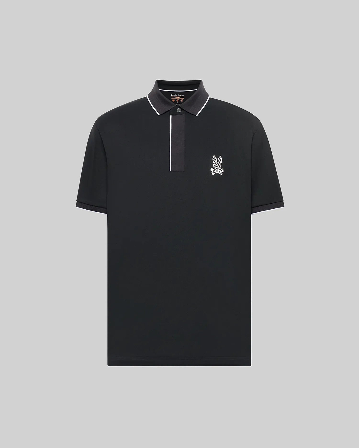 Men's Jayden Sport Polo Shirt in Black | Psycho Bunny