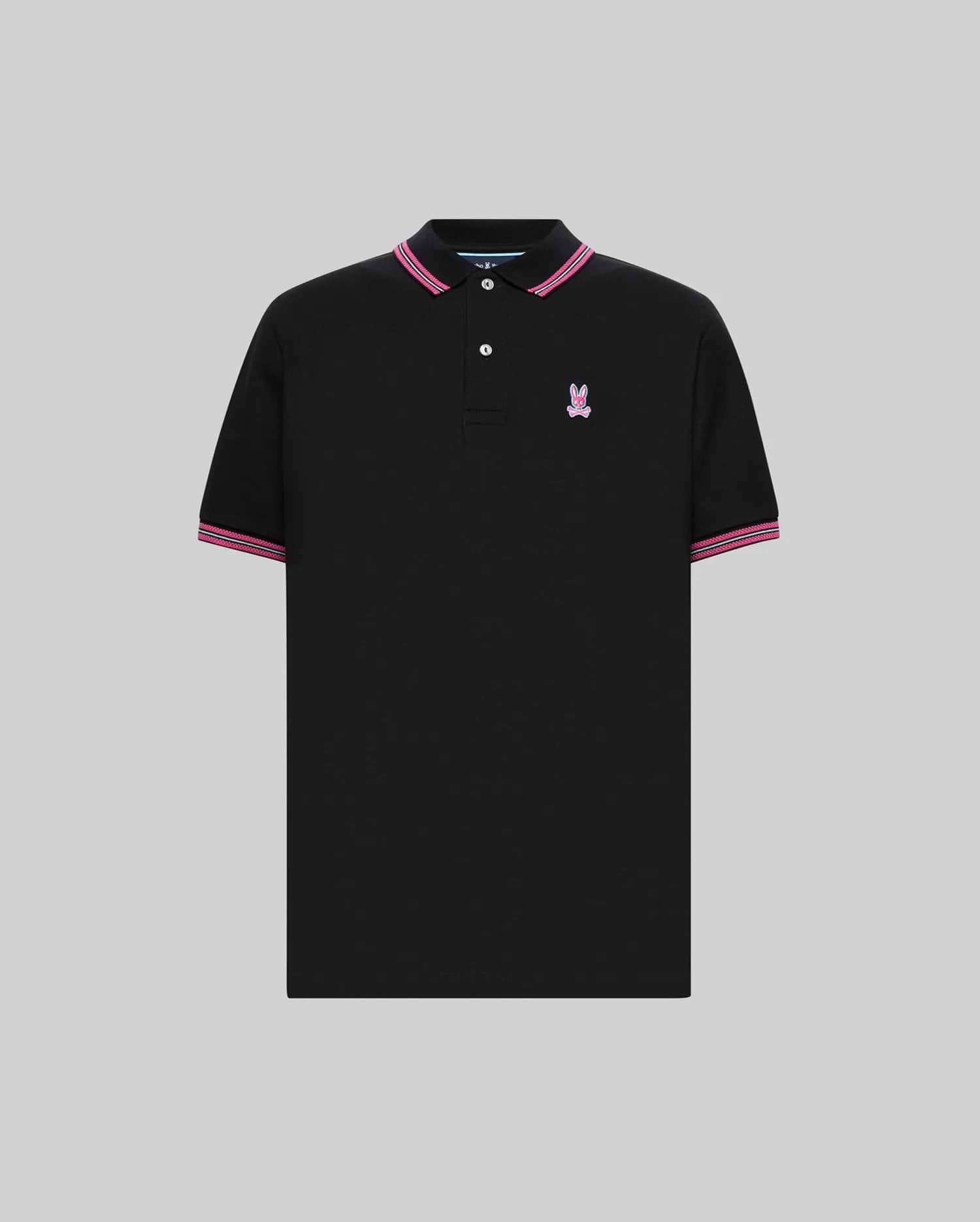 Men's Clark Pique Polo in Black | Psycho Bunny