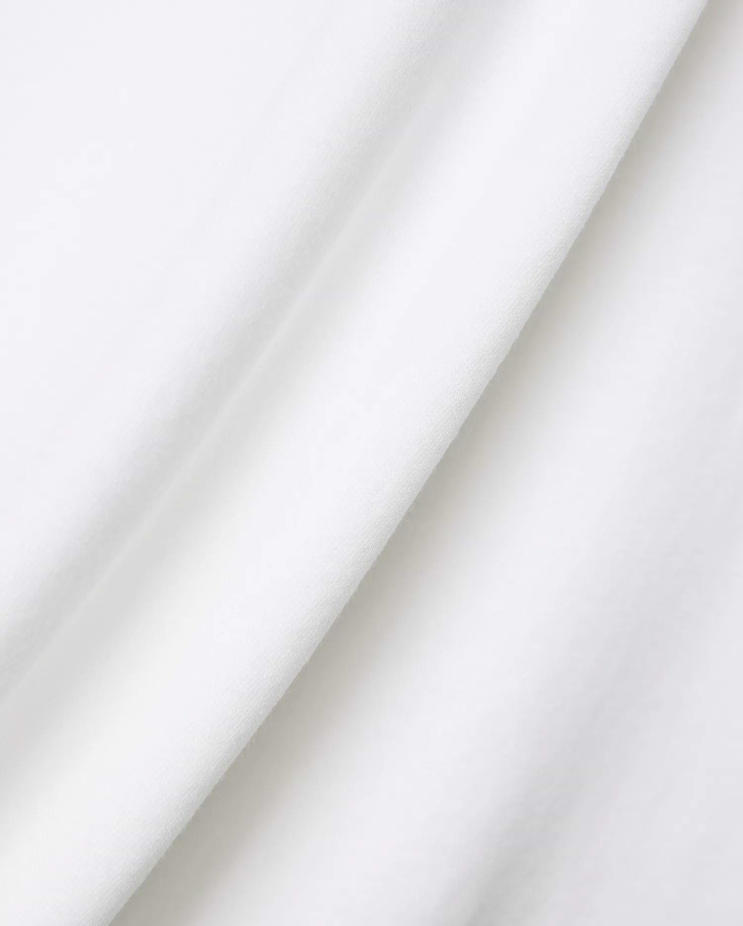 Premium white Mens Ridley Pique Polo by Psycho Bunny, showcasing a refined pique knit texture and the iconic embroidered bunny skull logo on the left chest. (5)