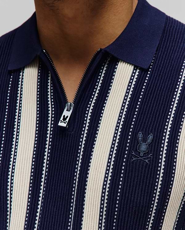 MENS CLIFF KNIT ZIP POLO view 2