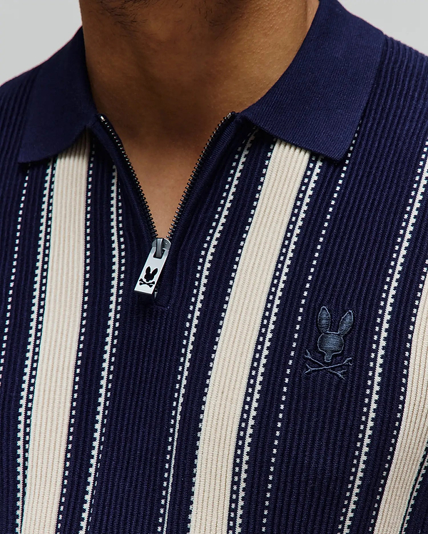 MENS CLIFF KNIT ZIP POLO view 2