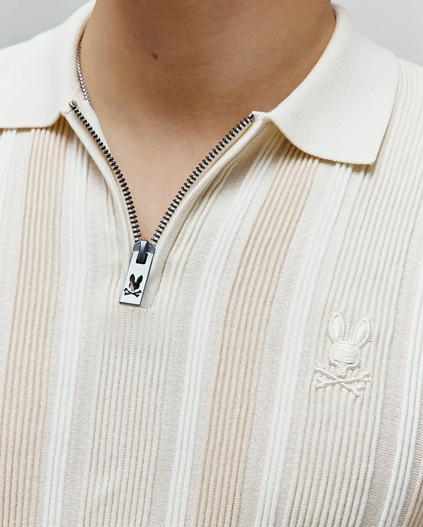 MENS CLIFF KNIT ZIP POLO view 2