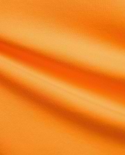 Mens Joji Performance Polo in a bright, energetic orange, featuring a finely textured, breathable pique knit fabric with subtle diagonal lines and soft folds, ideal for refined streetwear.