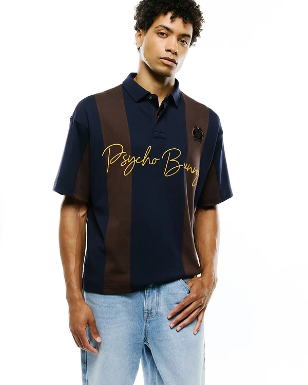 MEN'S CHAD OVERSIZED STRIPED POLO view 1
