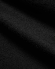 Men's Teddy Johnny Collar Polo, a classic black pique knit with a refined texture, featuring the signature embroidered Psycho Bunny skull logo on the chest for premium streetwear. (6)