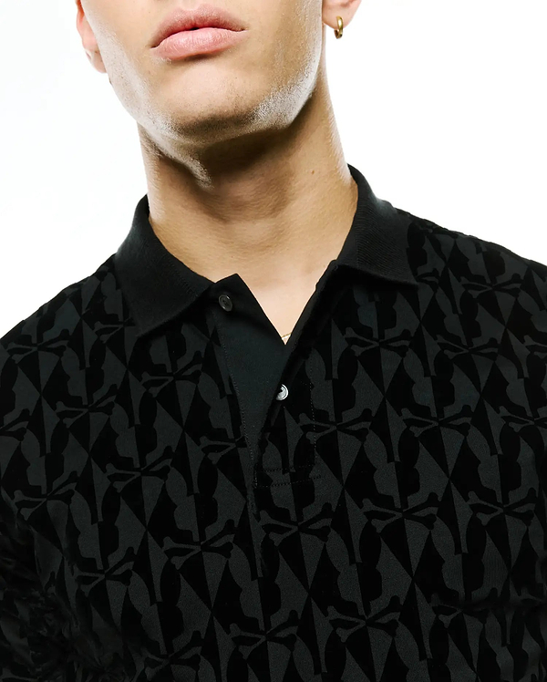 MEN'S ANGUS FLOCKED POLO view 2