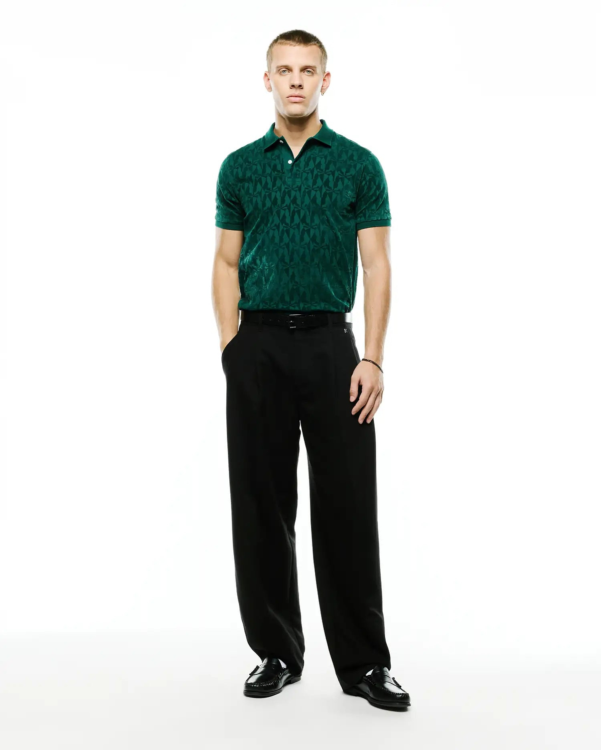 MEN'S ANGUS FLOCKED POLO view 4