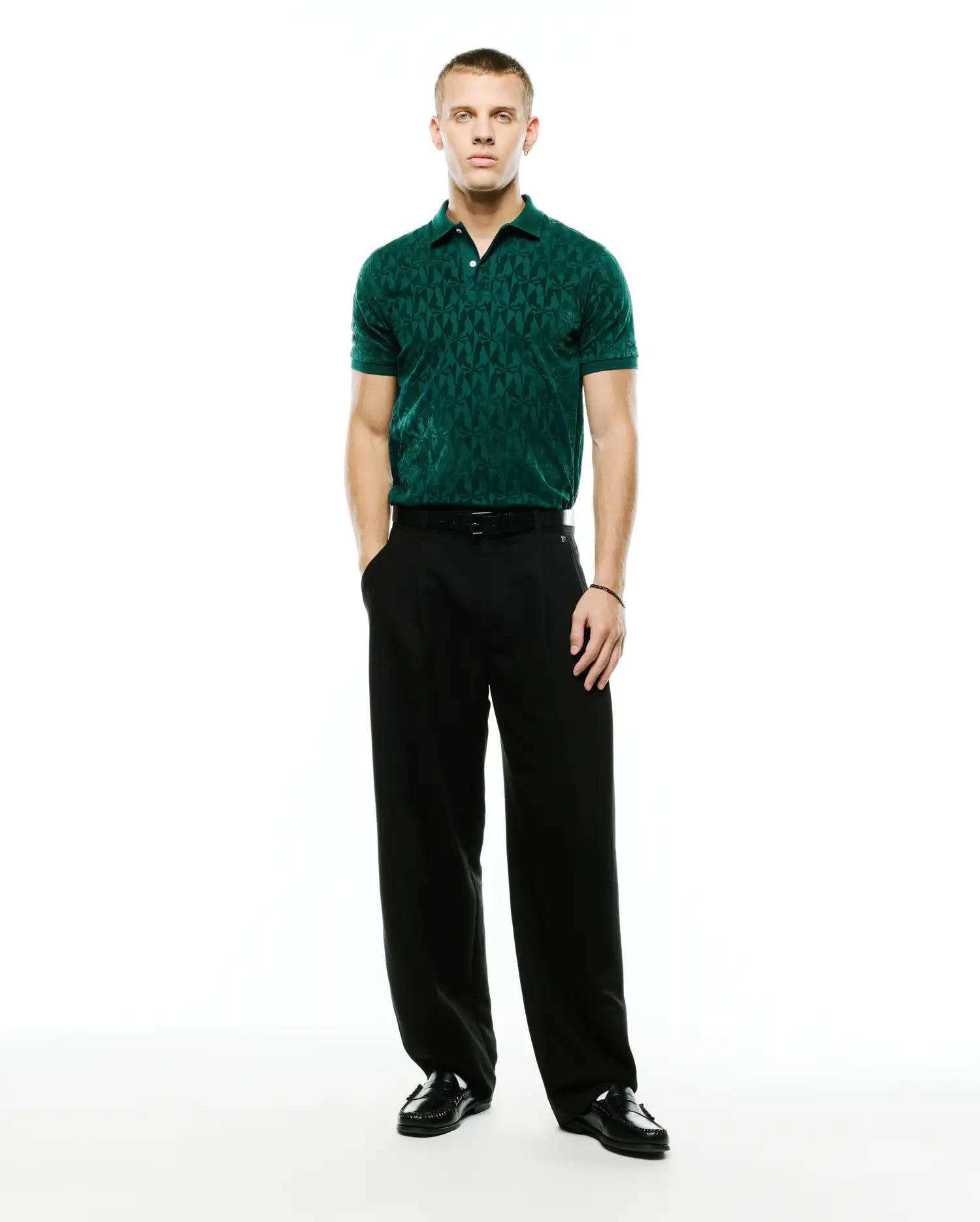 MEN'S ANGUS FLOCKED POLO view 4