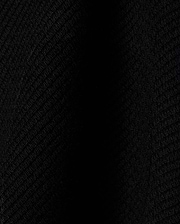 Black Mens Leroy Long Sleeve Knit Polo by Psycho Bunny, featuring a premium, subtly textured knit fabric with a refined, dense weave, perfect for sophisticated streetwear.
