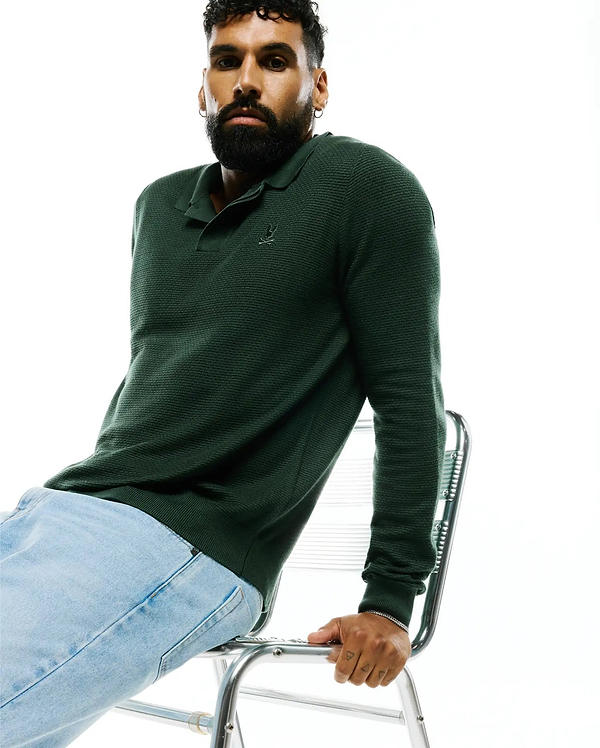 MEN'S LEROY LONG SLEEVE KNIT POLO view 1