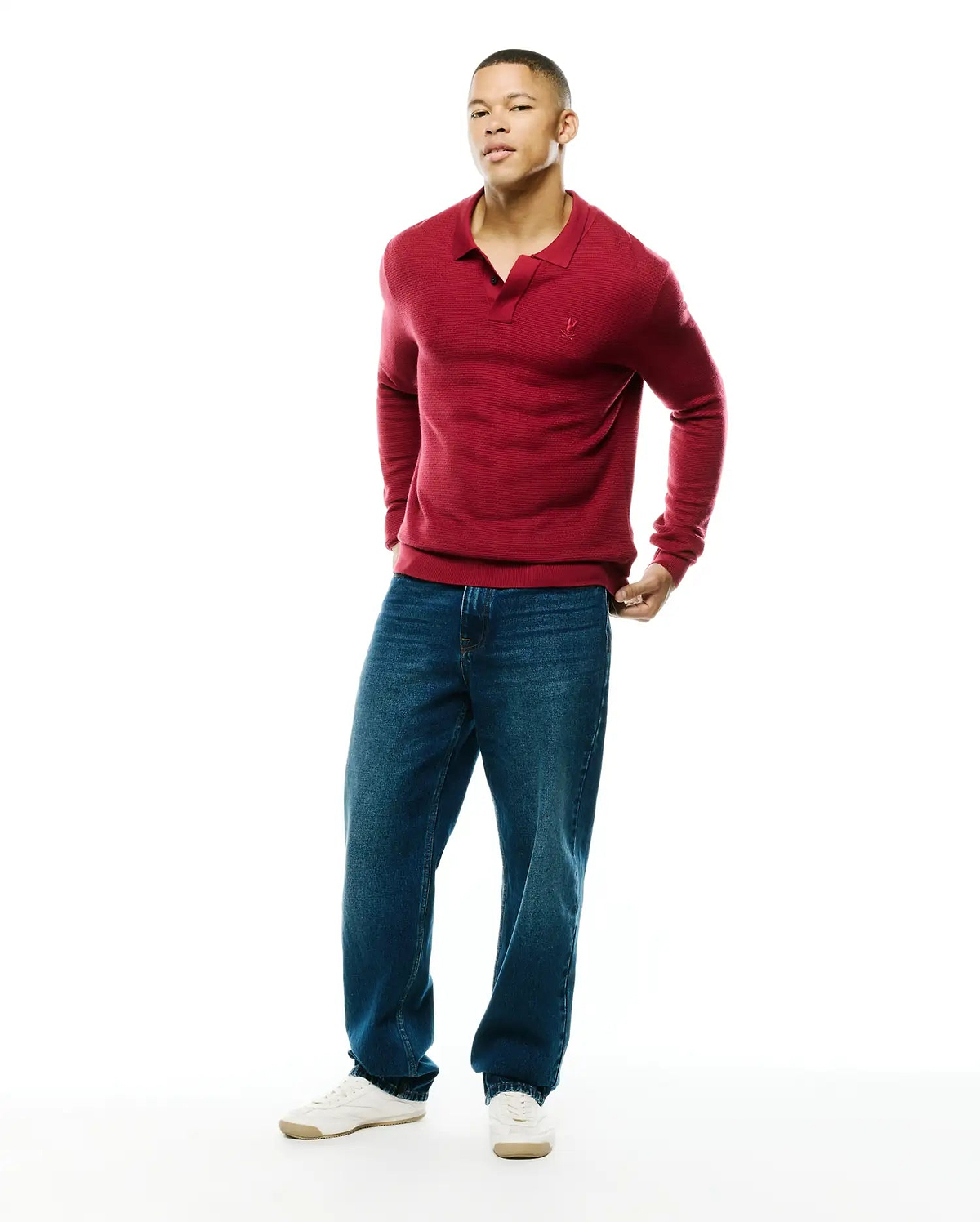 MEN'S LEROY LONGSLEEVE KNIT POLO view 4