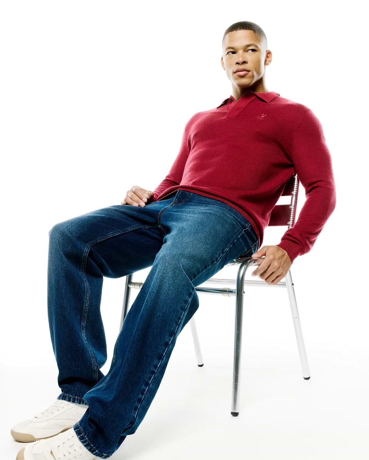 MEN'S LEROY LONGSLEEVE KNIT POLO view 1
