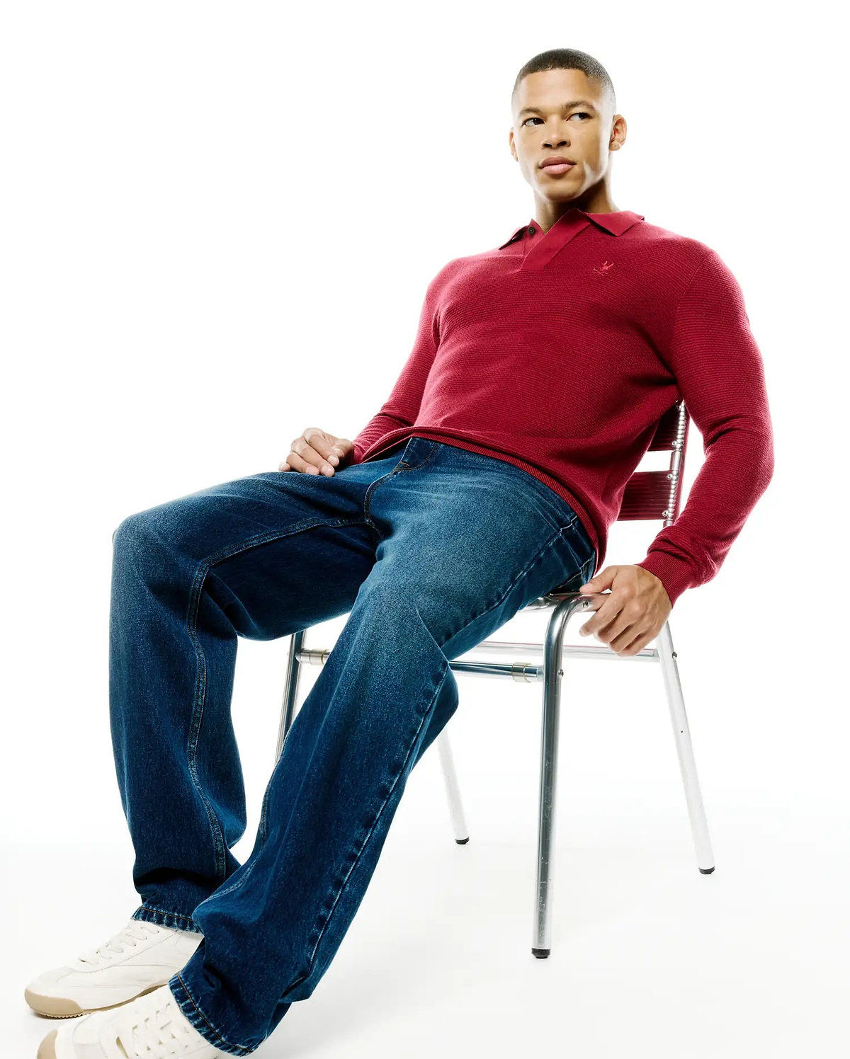 MEN'S LEROY LONGSLEEVE KNIT POLO view 1