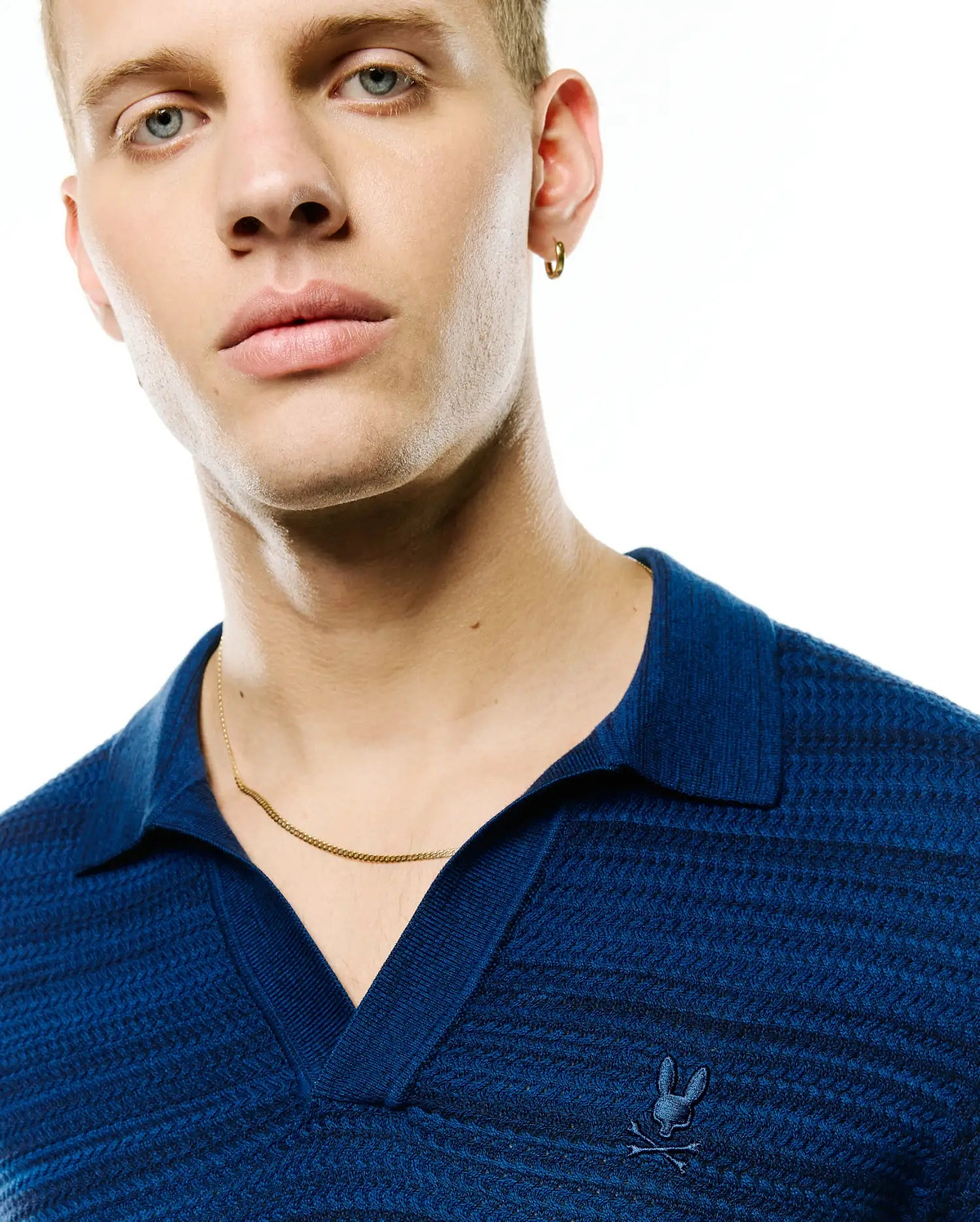MEN'S DEVON BRAIDED KNIT POLO vista 3