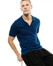 MEN'S DEVON BRAIDED KNIT POLO vista 1