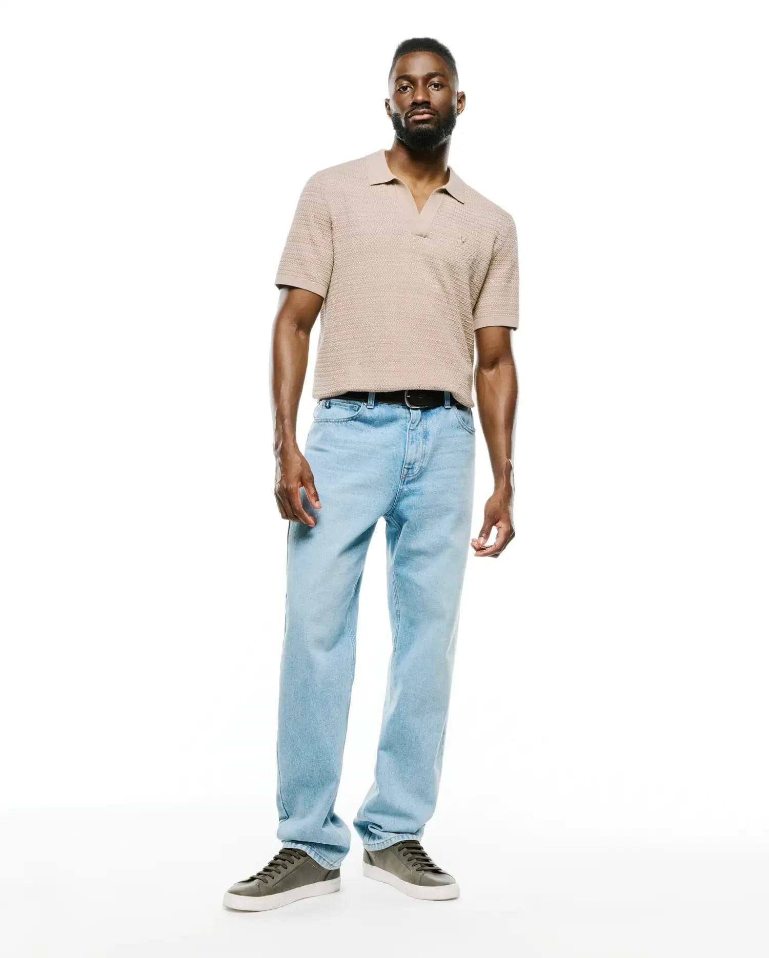 MEN'S DEVON BRAIDED KNIT POLO vista 4