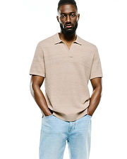 MEN'S DEVON BRAIDED KNIT POLO vista 3