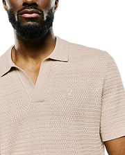 MEN'S DEVON BRAIDED KNIT POLO vista 2
