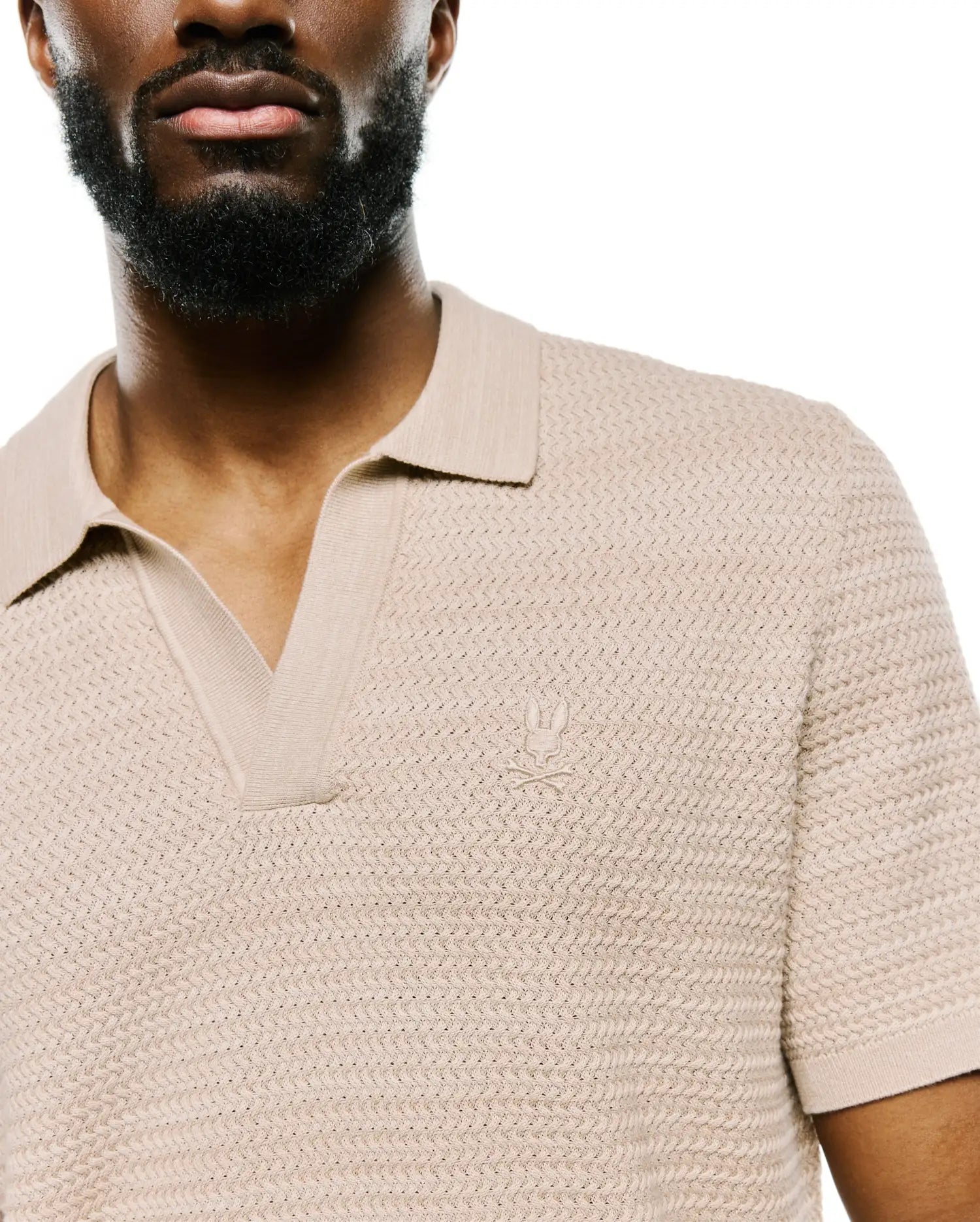 MEN'S DEVON BRAIDED KNIT POLO vista 2
