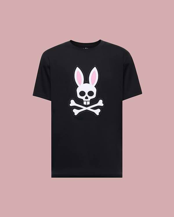 Mens Black Pb Archive Bunny Graphic Tee | Psycho Bunny Mens Black Pb Archive Bunny Graphic Tee | Psycho Bunny