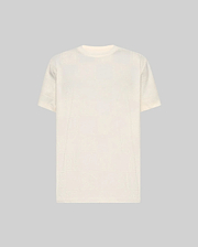 Cream Mens Gio Tee with an all-over subtle embossed checkerboard pattern featuring Psycho Bunny logos and text, in a classic fit soft jersey knit.