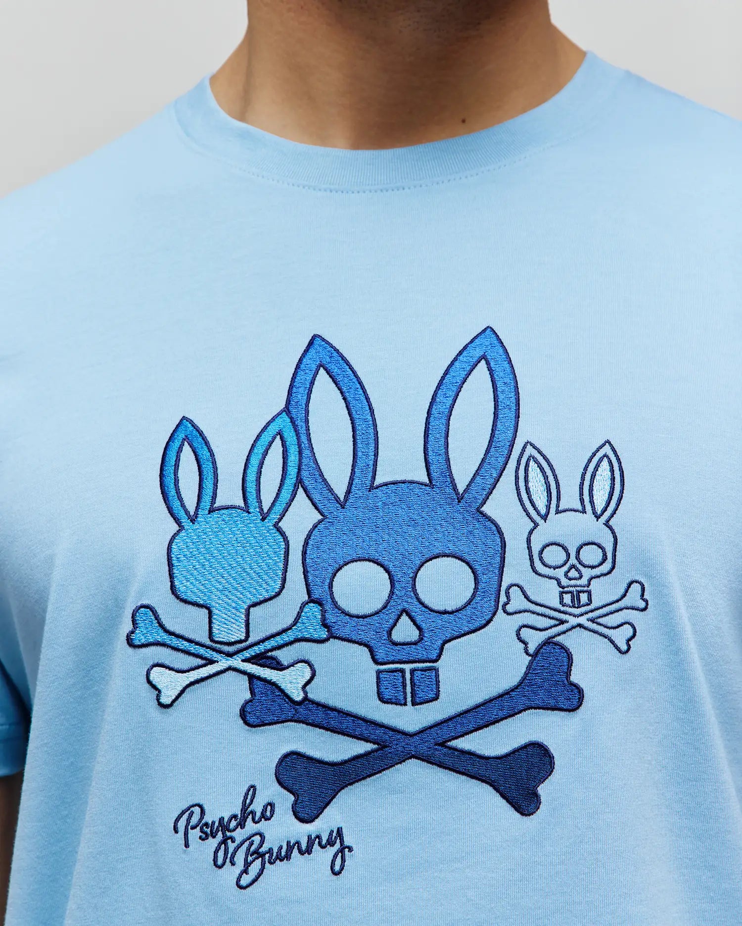 Men's Oscar Graphic Tee in Sky Blue | Psycho Bunny