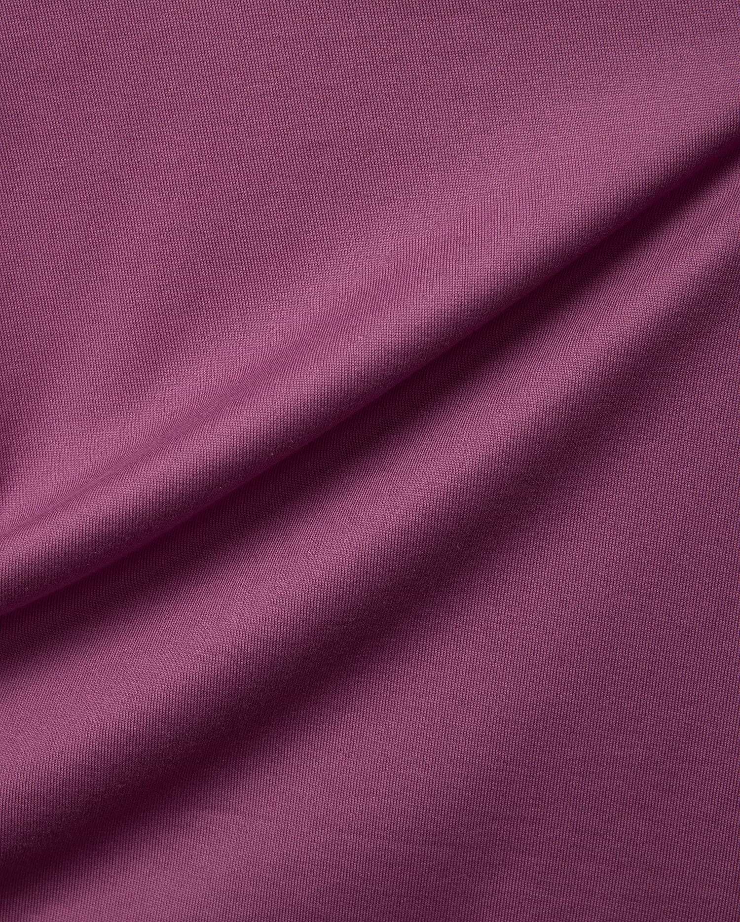 Psycho Bunny Mens Oscar Relaxed Fit Tee in a rich plum jersey knit fabric, showcasing a soft, finely textured surface with gentle drapes.
