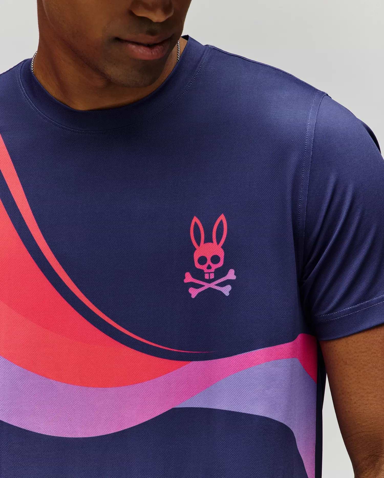 Men's Avery Net Performance Tee in Blue | Psycho Bunny