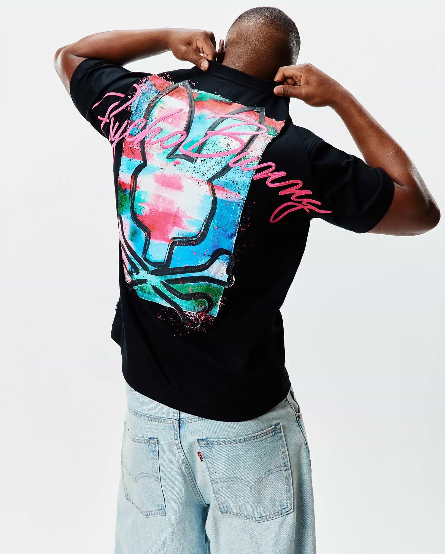 Men's Isaac Oversized Tee in Black | Psycho Bunny
