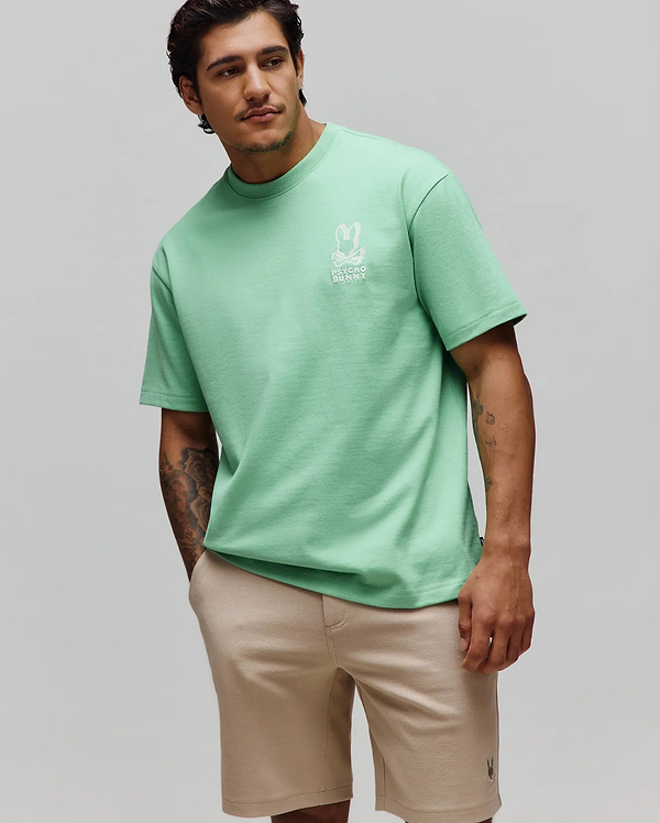 Men's Toby Oversized Tee in Light Green | Psycho Bunny
