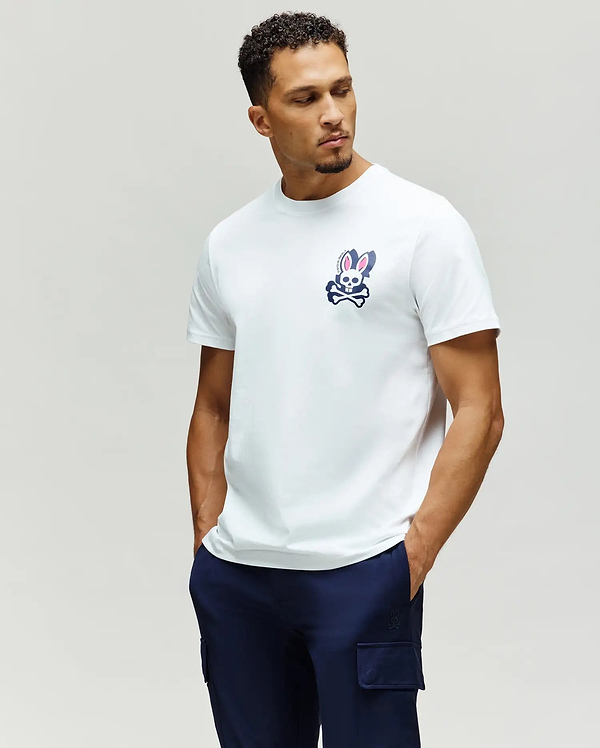MENS PSYCHO SKULL GRAPHIC TEE vista 2