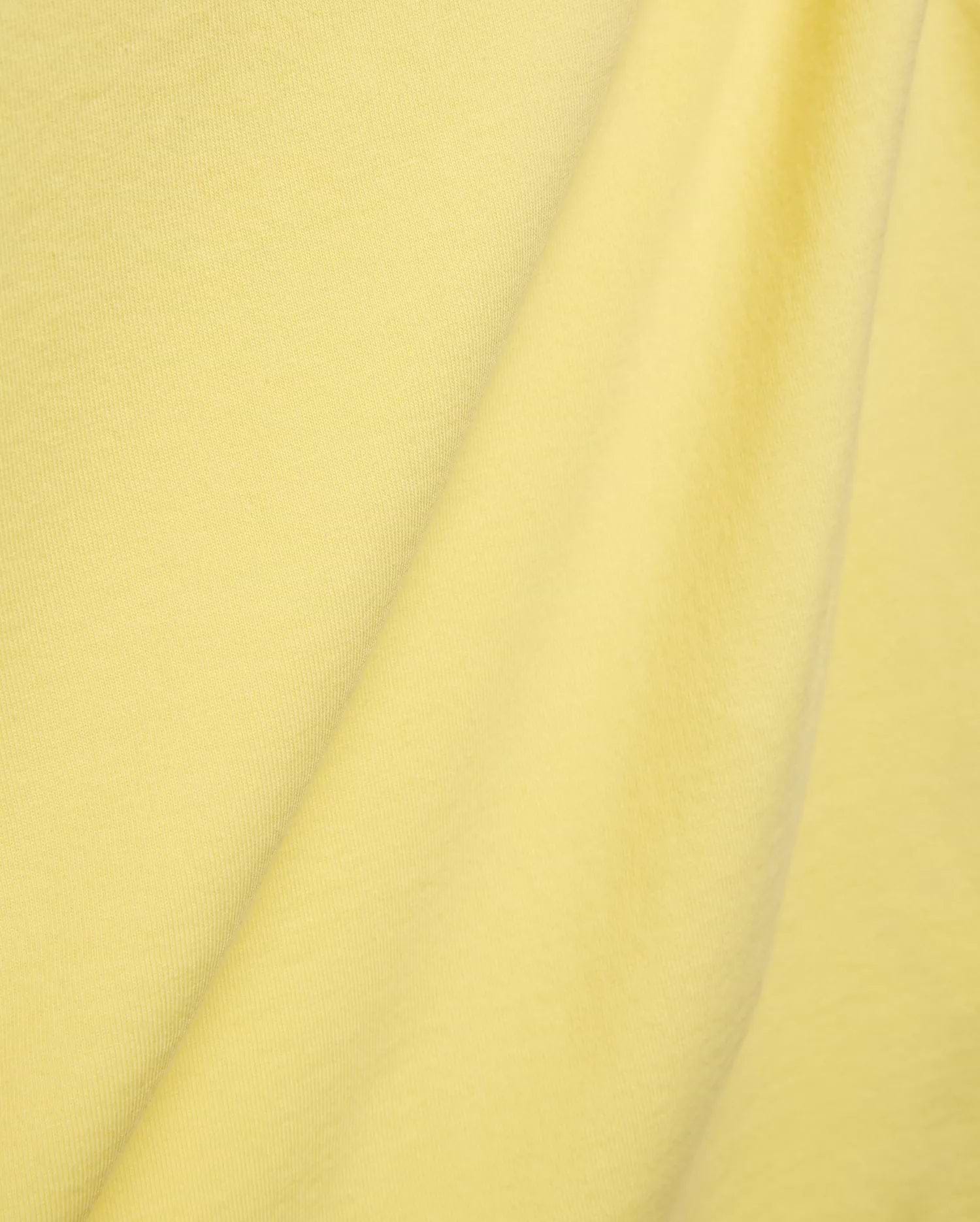 Mens Jaydon Wordmark Graphic Tee in vibrant yellow, crafted from premium soft jersey knit fabric, featuring the iconic Psycho Bunny wordmark graphic typically on the chest for refined streetwear style.