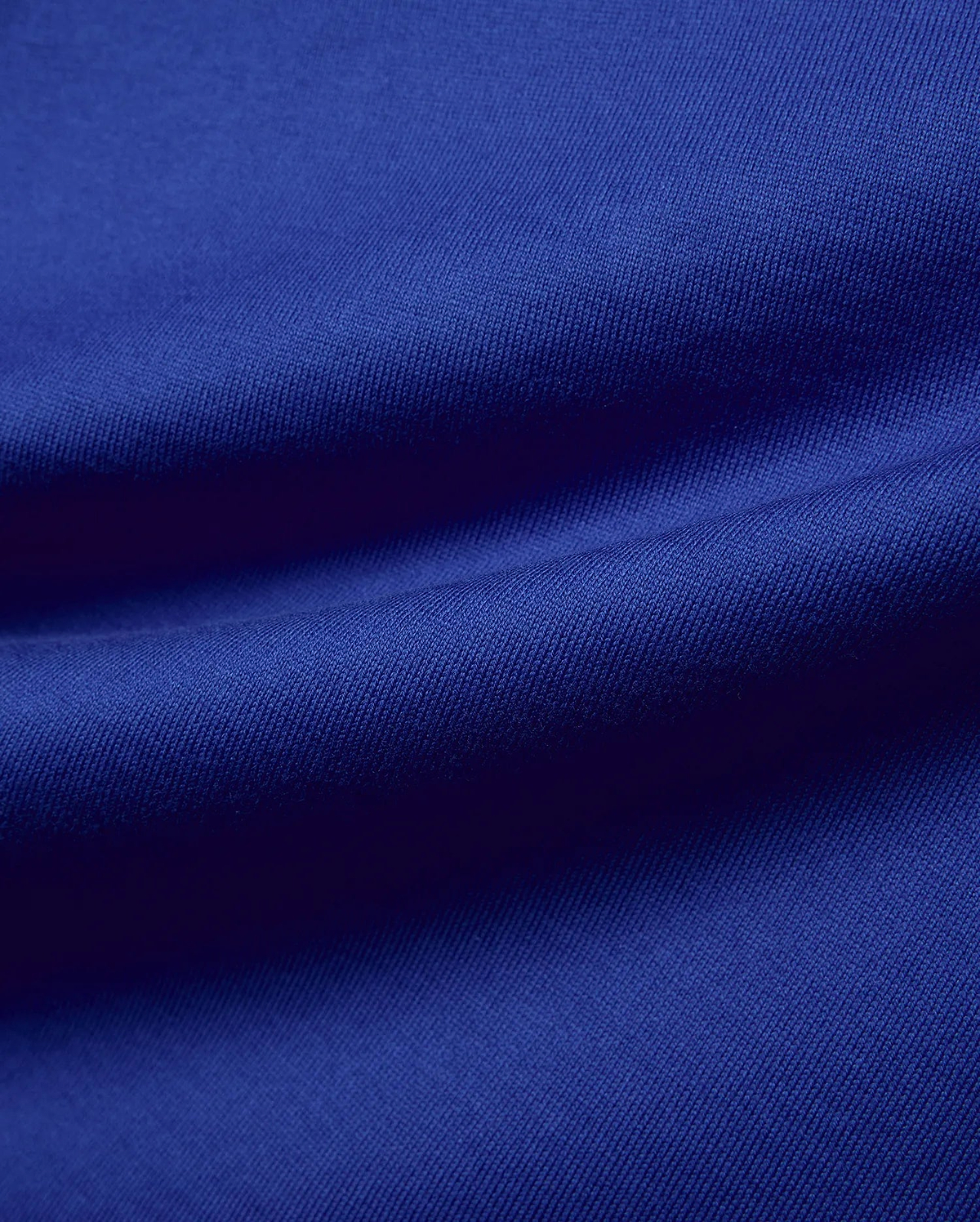 Mens Nathaniel Relaxed Fit Tee in vibrant royal blue, showcasing a premium, soft, textured jersey knit fabric with subtle folds and rich color.