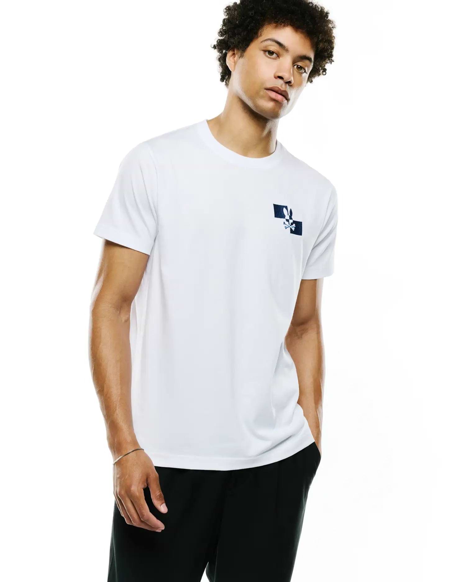 HERREN-KNIGHT-T-SHIRT AUS PIMA-BAUMWOLLE MIT RÜCKEN-GRAFIK – MT0200386