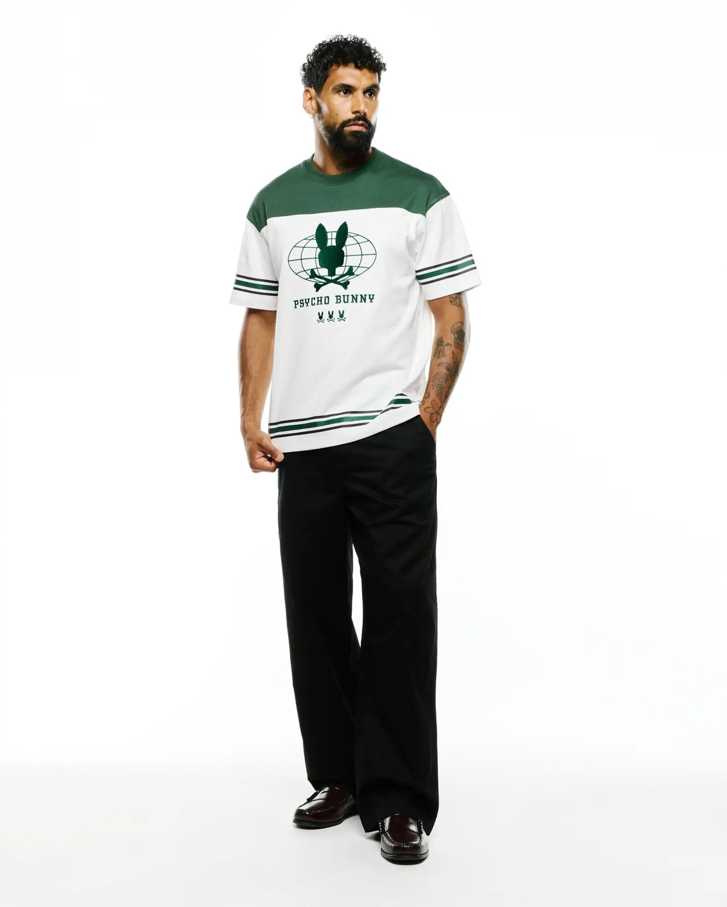 Men's Mike Graphic Jersey Tee in Green | Psycho Bunny