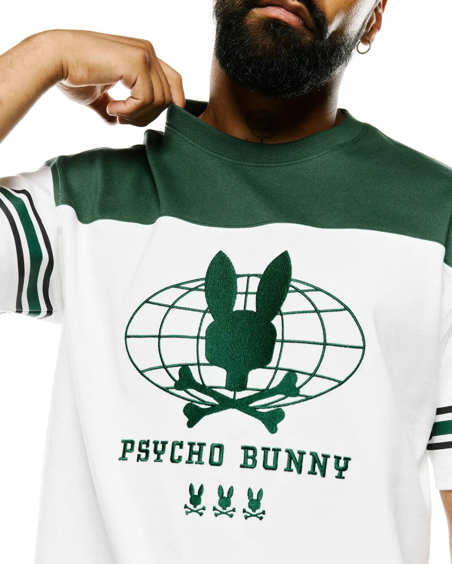 Men's Mike Graphic Jersey Tee in Green | Psycho Bunny