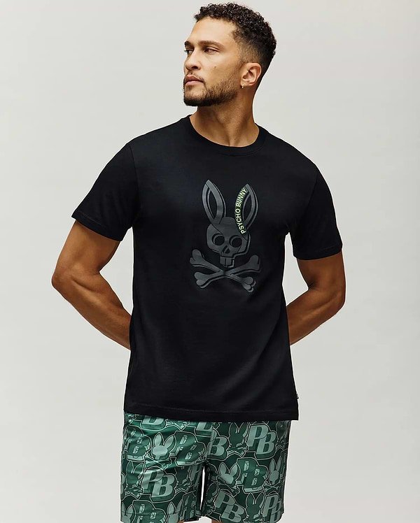 MENS SERGE EMBROIDERED BUNNY GRAPHIC TEE view 1