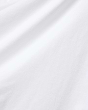 Crisp white Mens John Back Graphic Tee crafted from premium, smooth jersey knit fabric, featuring subtle fabric folds and a refined, clean aesthetic, embodying Psycho Bunny's signature streetwear style.