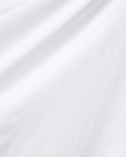 Crisp white Mens John Back Graphic Tee crafted from premium, smooth jersey knit fabric, featuring subtle fabric folds and a refined, clean aesthetic, embodying Psycho Bunny's signature streetwear style.