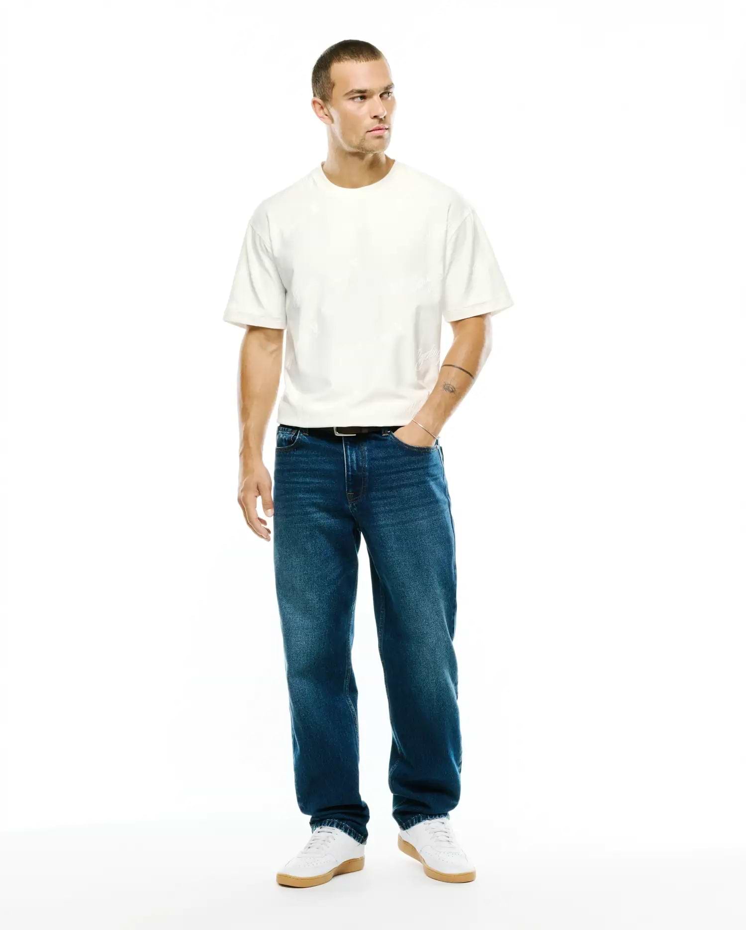 MENS LENNY RELAXED JACQUARD TEE - MT0200441