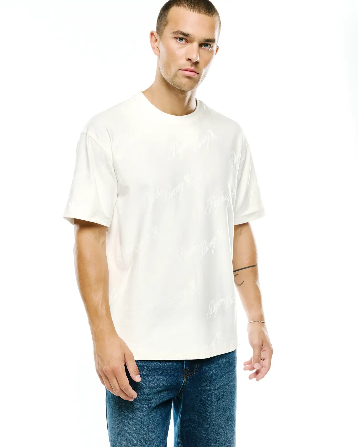 MENS LENNY RELAXED JACQUARD TEE - MT0200441