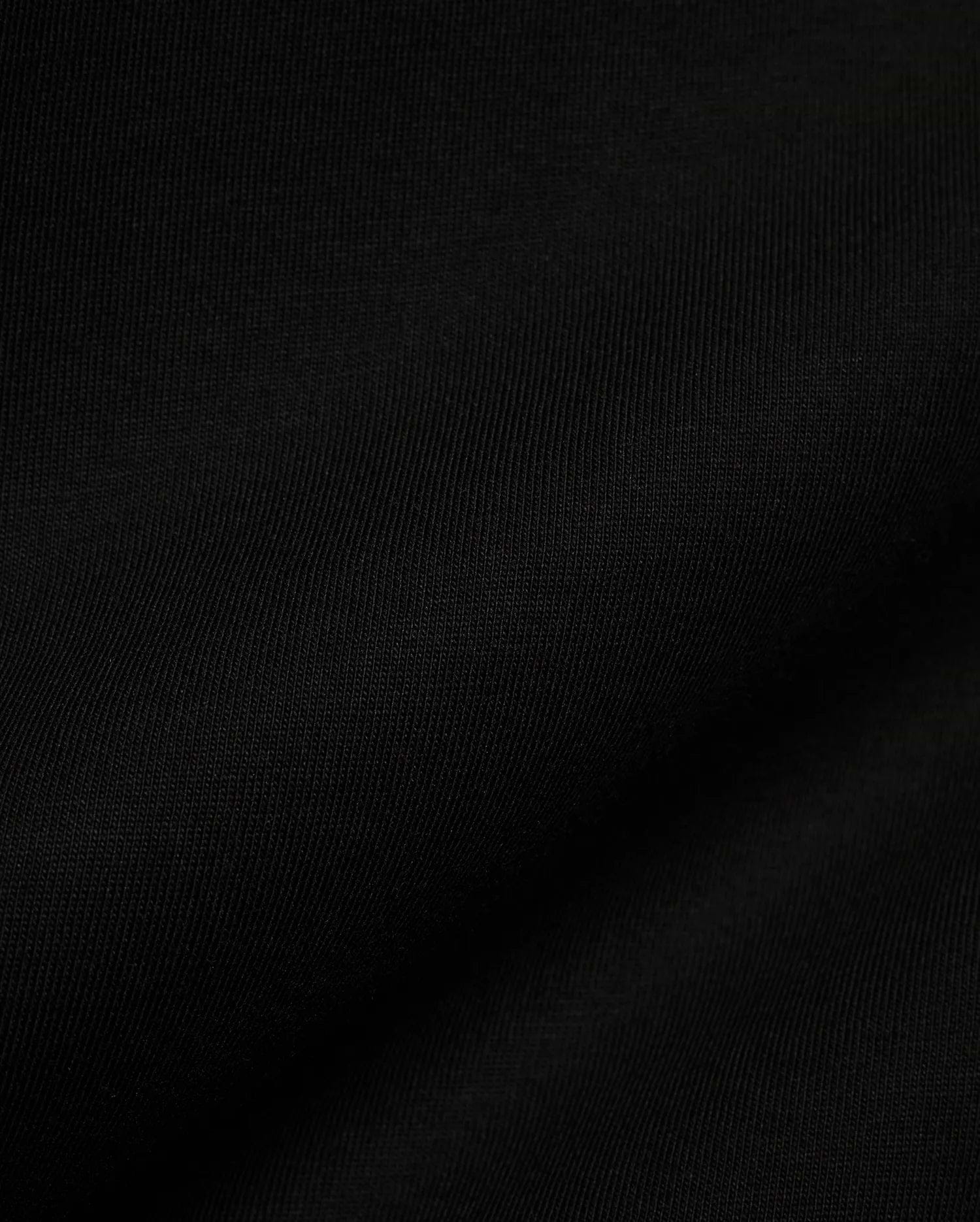 Men's Alfie Back Graphic Tee in rich black, crafted from a luxurious, ultra-soft, finely ribbed jersey knit fabric, ensuring a comfortable classic fit, embodying refined streetwear style. (6)