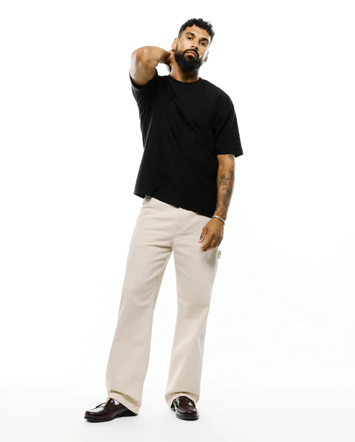 MENS GARRY JACQUARD OVERSIZED-FIT TEE - MT0200633