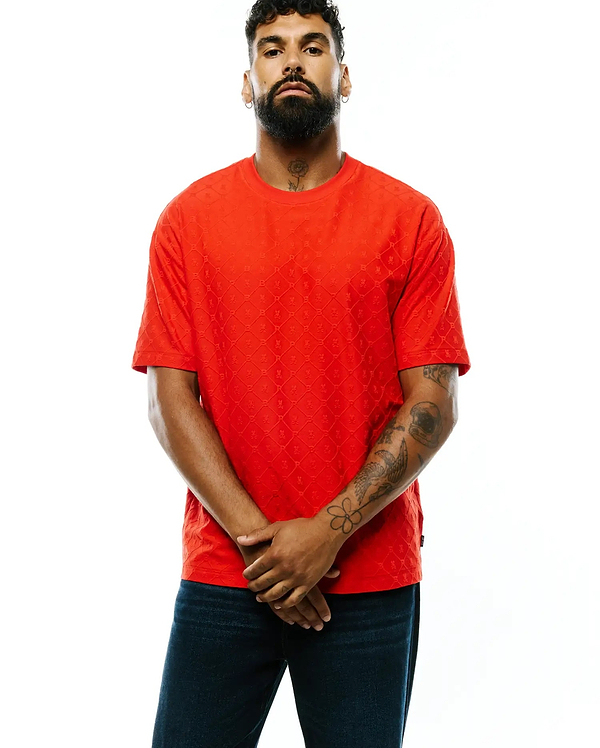 MENS GARRY JACQUARD OVERSIZED-FIT TEE view 1
