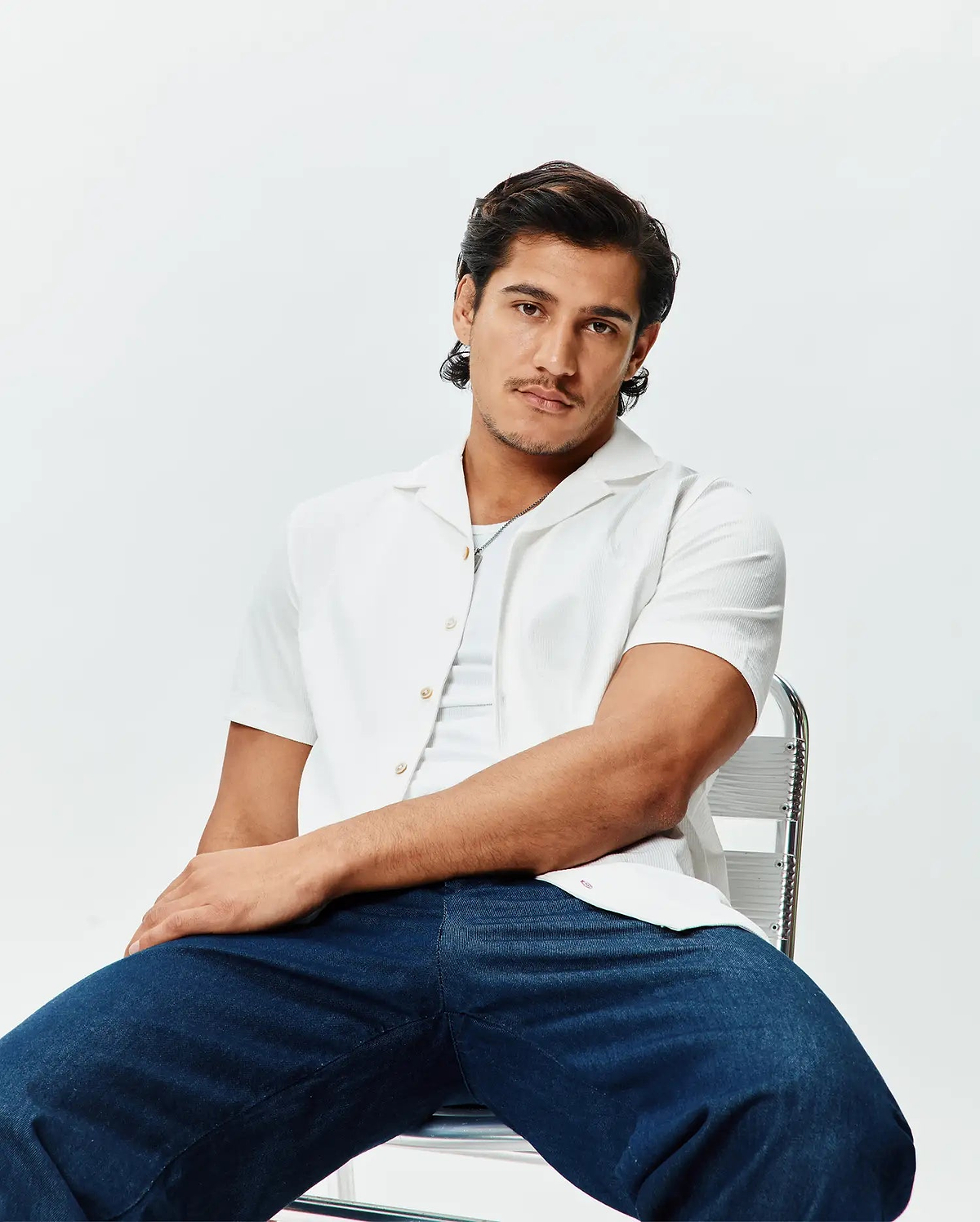 Men's Jayme Knit Shirt in White | Psycho Bunny