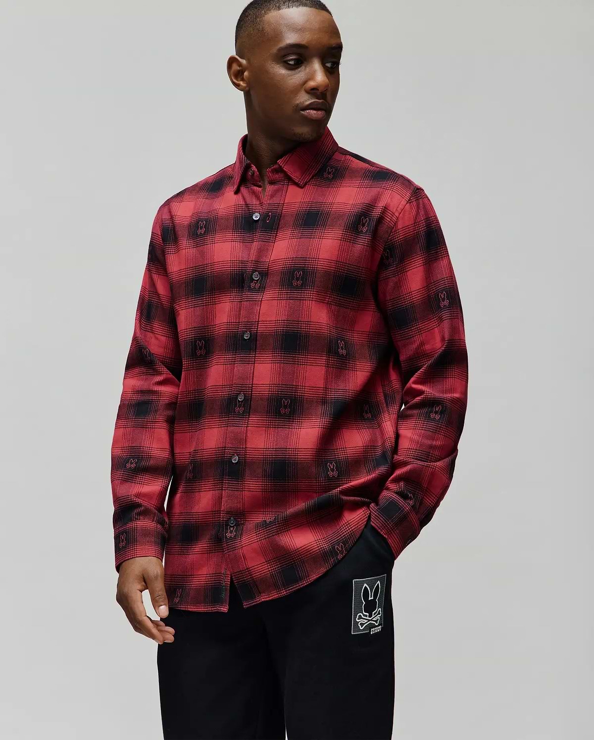 Men's Kurt Plaid Flannel Shirt in Red
