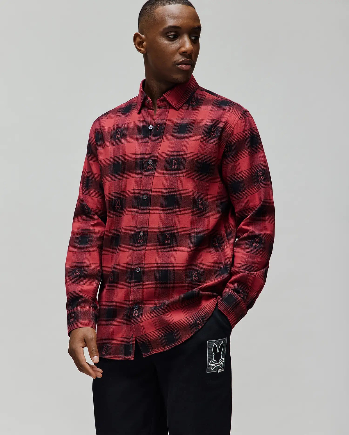 Men's Kurt Plaid Flannel Shirt in Red