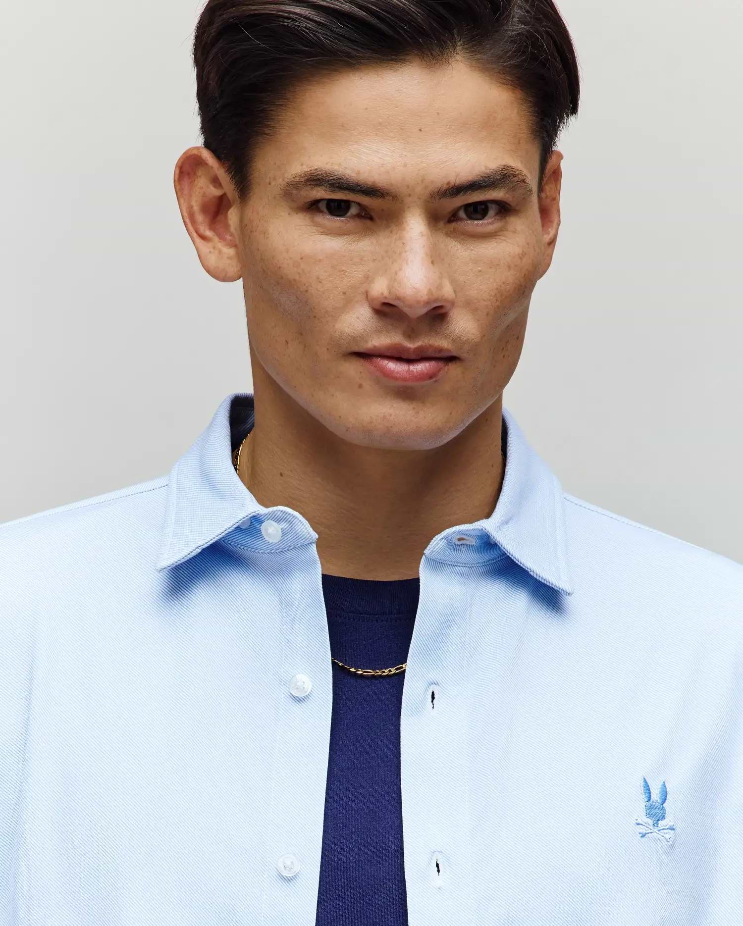 Men's Jim Jersey Knit Shirt in BLUE